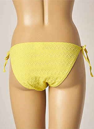Bas de maillot de bain tissage texturé bikini jaune HISTOIRE DE PLAGE femme