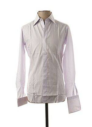 Chemise manches longues manches longues violet LUCIANO SOPRANI homme