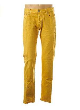 Jeans coupe slim jaune CARE LABEL pour homme