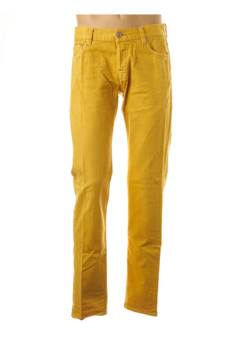 Jeans coupe slim jaune CARE LABEL pour homme
