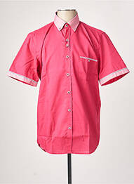 Chemise manches courtes poches poitrine rose DARIO BELTRAN homme