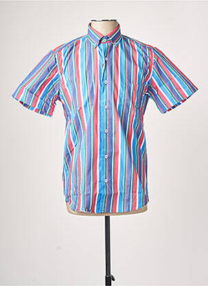 Chemise manches courtes coupe cintrée bleu DARIO BELTRAN homme