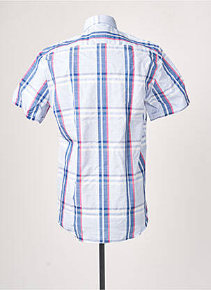 Chemise manches courtes imprimé carreaux bleu DARIO BELTRAN homme