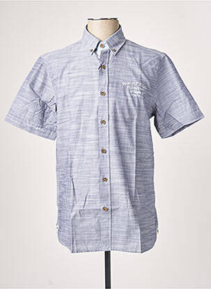 Chemise manches courtes coupe droite bleu RUCKFIELD homme