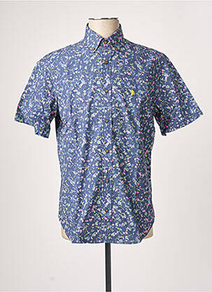 Chemise manches courtes coupe droite bleu RUCKFIELD homme
