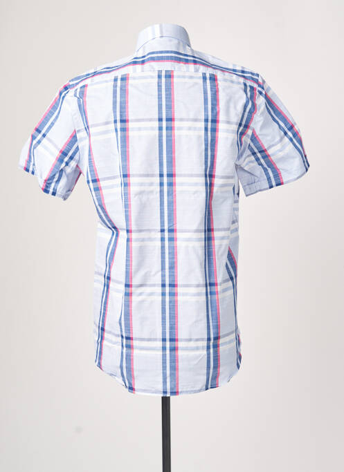 Chemise manches courtes imprimé carreaux bleu DARIO BELTRAN homme