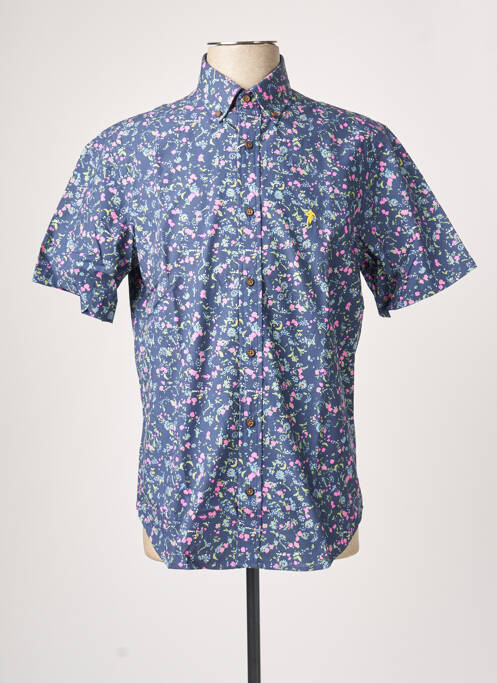 Chemise manches courtes coupe droite bleu RUCKFIELD homme