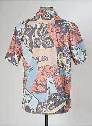 Chemise manches courtes col tailleur orange LEE homme