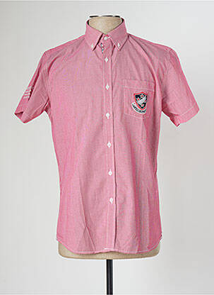 Chemise manches courtes coupe cintrée rouge NEW ZEALAND AUCKLAND homme