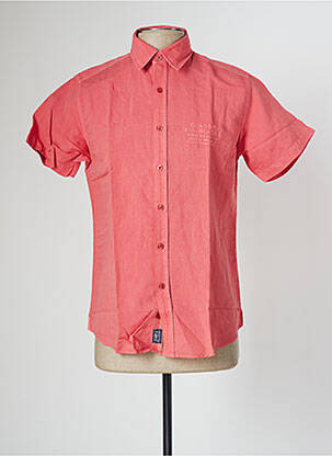 Chemise manches courtes coupe cintrée rouge NEW ZEALAND AUCKLAND homme