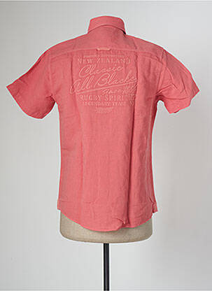 Chemise manches courtes coupe cintrée rouge NEW ZEALAND AUCKLAND homme