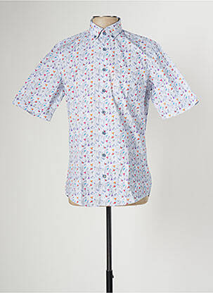Chemise manches courtes imprimé fantaisie bleu REDMOND homme