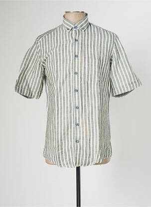 Chemise manches courtes coupe cintrée vert REDMOND homme
