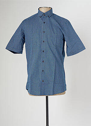 Chemise manches courtes poches poitrine bleu REDMOND homme