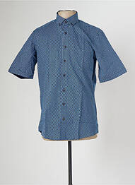 Chemise manches courtes coupe cintrée bleu REDMOND homme
