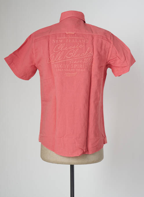 Chemise manches courtes rouge NEW ZEALAND AUCKLAND pour homme