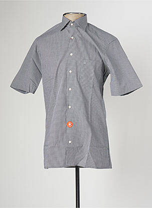 Chemise manches courtes coupe cintrée noir OLYMP homme
