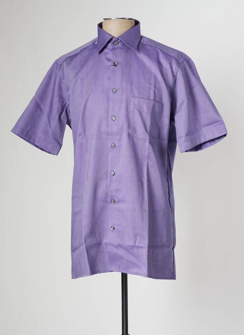 Chemise manches courtes violet OLYMP pour homme