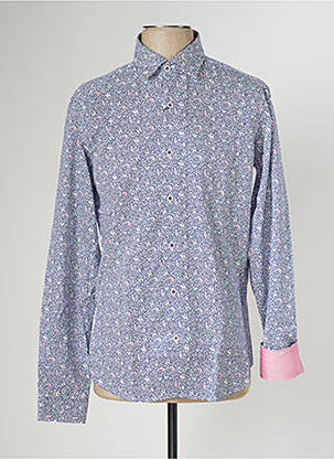 Chemise manches longues imprimé fantaisie bleu DARIO BELTRAN homme