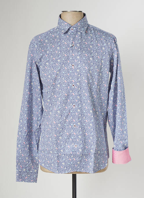 Chemise manches longues imprimé fantaisie bleu DARIO BELTRAN homme