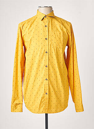 Chemise manches longues manches longues jaune LA SQUADRA homme