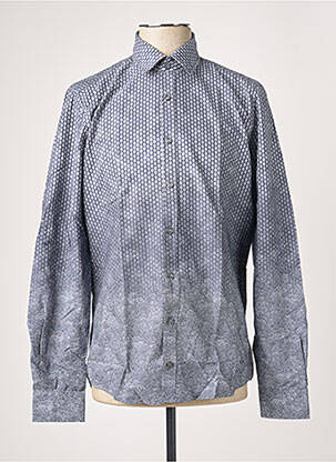 Chemise manches longues imprimé fantaisie bleu PLATINUM BY JUPITER homme