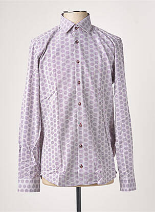 Chemise manches longues imprimé rayures violet PLATINUM BY JUPITER homme