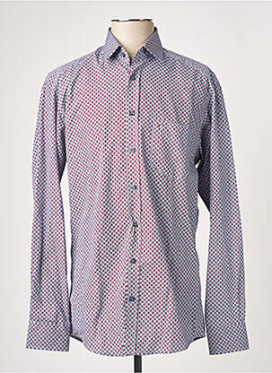 Chemise manches longues poches poitrine bleu JUPITER homme