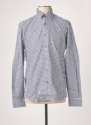 Chemise manches longues poches poitrine bleu JUPITER homme