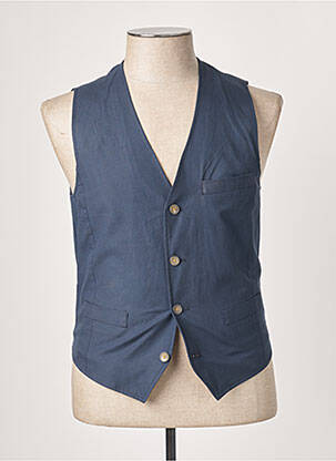 Gilet sans manche coupe cintrée bleu CALAMAR homme