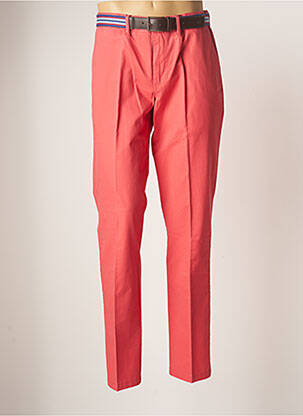 Pantalon chino tissage popeline taille normale rose LCDN homme