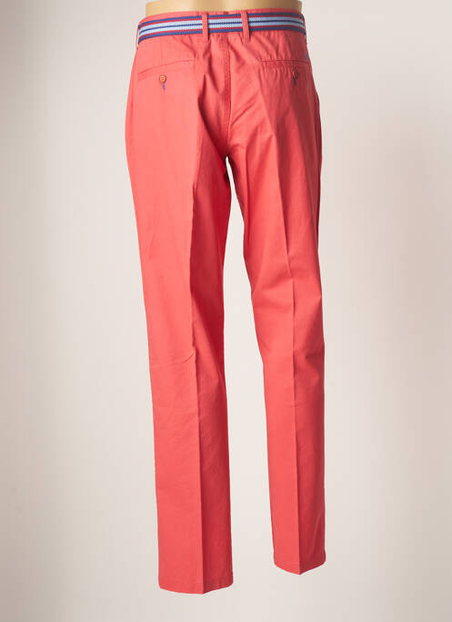Pantalon chino tissage popeline taille normale rose LCDN homme