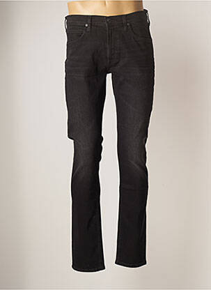 Jeans coupe droite effet usé taille normale noir LEE homme