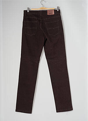 Pantalon slim tissage velours taille normale marron LCDN homme