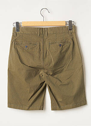 Bermuda tissage popeline taille normale vert LA SQUADRA homme