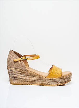 Sandales/Nu pieds jaune PORRONET pour femme