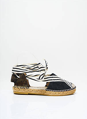 Espadrilles tissage toile talon plat jusqu'à 3cm noir LA MAISON DE L'ESPADRILLE femme