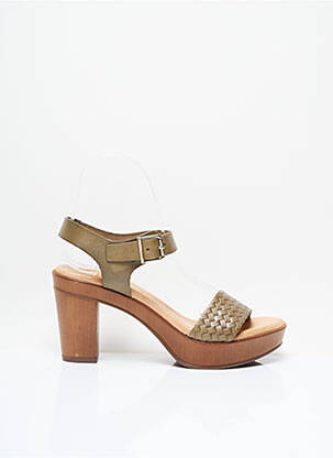 Sandales/Nu pieds vert KAOLA pour femme