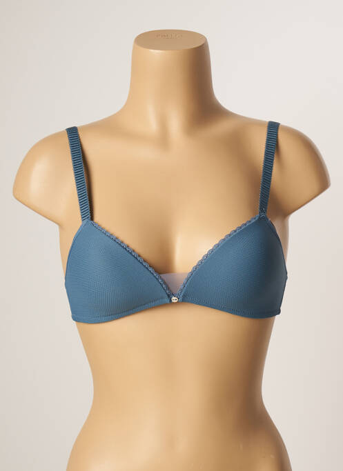 Soutien-gorge bretelles élastiquées ajustables haut triangles bleu PASSIONATA femme
