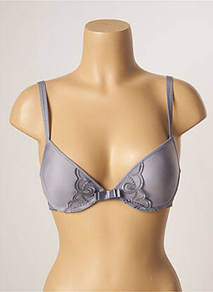 Soutien-gorge effet matière satinée haut soutien-gorge push-up gris PASSIONATA femme