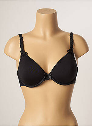 Soutien-gorge effet matière satinée haut soutien-gorge moulé noir SIMONE PERELE femme