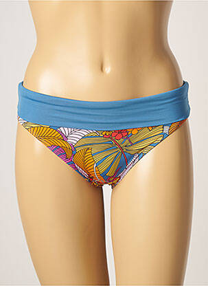 Bas de maillot de bain imprimé fantaisie culotte bleu BELCOR femme