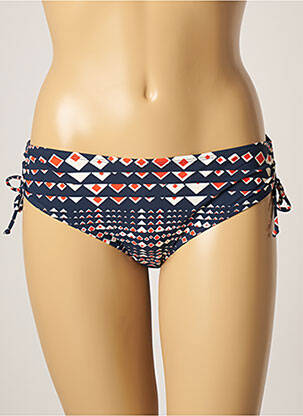 Bas de maillot de bain imprimé fantaisie culotte bleu BELCOR femme