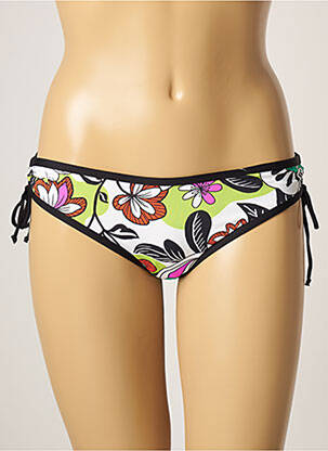 Bas de maillot de bain imprimé fleurs bikini blanc CHERRY BEACH femme