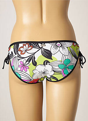 Bas de maillot de bain imprimé fleurs bikini blanc CHERRY BEACH femme