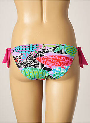 Bas de maillot de bain imprimé fantaisie bikini violet CHERRY BEACH femme