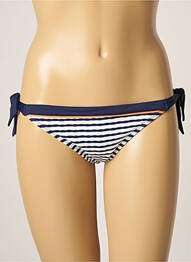 Bas de maillot de bain imprimé rayures bikini bleu CHERRY BEACH femme