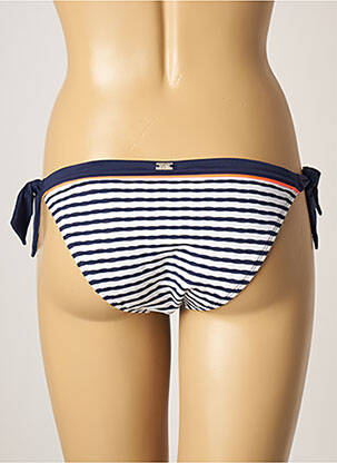 Bas de maillot de bain imprimé rayures bikini bleu CHERRY BEACH femme
