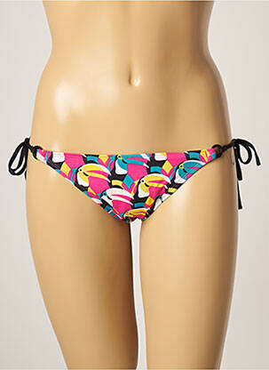 Bas de maillot de bain imprimé tie and dye bikini rose CHERRY BEACH femme