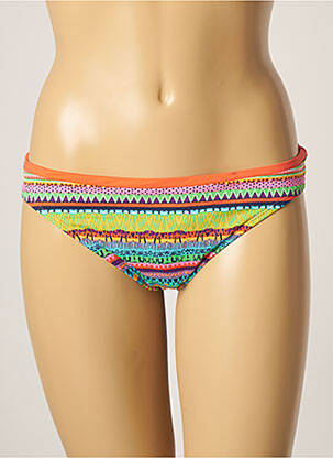 Bas de maillot de bain imprimé fantaisie culotte orange CHERRY BEACH femme